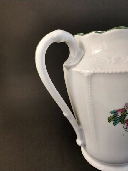 Vintage Antique Union K Porcelain Ceramic Cream Pitcher Floral Czechoslovakia - Picture 11 of 12